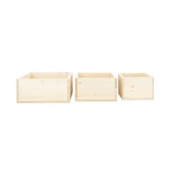 Pack 3 cajas cubo naturales