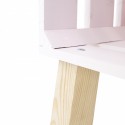 Mesita caja horizontal de tres lamas pintada rosa pastel