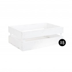 Pack 6 cajas medianas color blanco