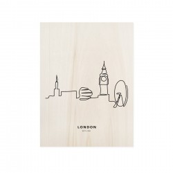 Cuadro de madera London Skyline