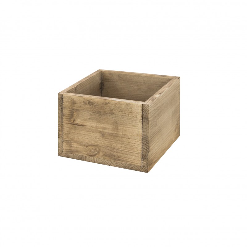 Caja cubo pequeña envejecido  Venta de todo tipo de cajas de madera online